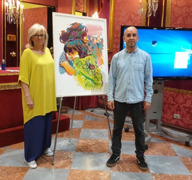 ©Ayto.Granada: El cartel del Corpus 2019 invita al disfurte de la fiesta a través del abrazo de una madre a su hija con la presencia de la Alhambra ©Ayto.Granada: El cartel del Corpus 2019 invita al disfurte de la fiesta a través del abrazo de una madre a su hija con la presencia de la Alhambra
